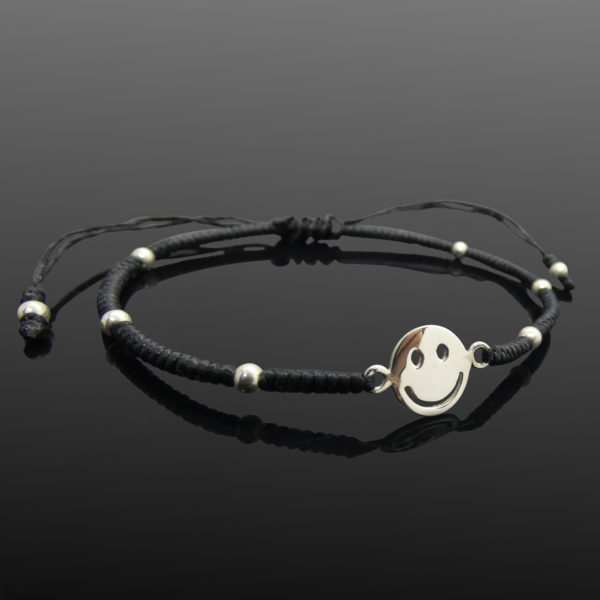 Smiley Face Silver Bracelet