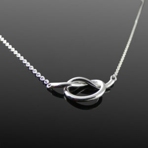 knot silver necklace