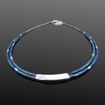 Blue Titanium and Silver Necklace
