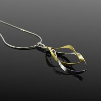 Gold and Silver Abstract Necklace