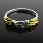 Delicate Silver and Gold Leaf Ring N
