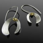 Satin Silver & Gold Statement Earrings