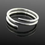 Minimalist Adjustable Silver Ring Q