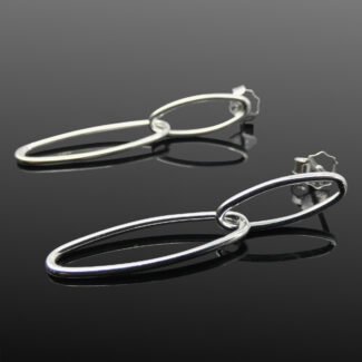 Unusual Silver Chain Earrings