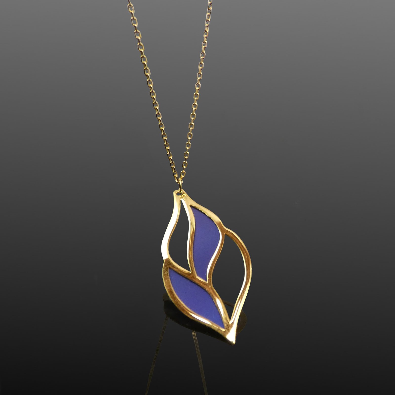 Delicate Titanium and Gold Necklace