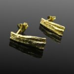 Textured Gold Stud Earrings