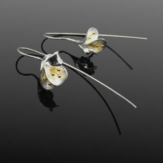 Unusual Flower Satin Earrings