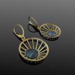 Contemporary Gold Titanium Dangly Earrings