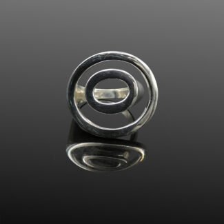 Swirl Silver Statement Ring