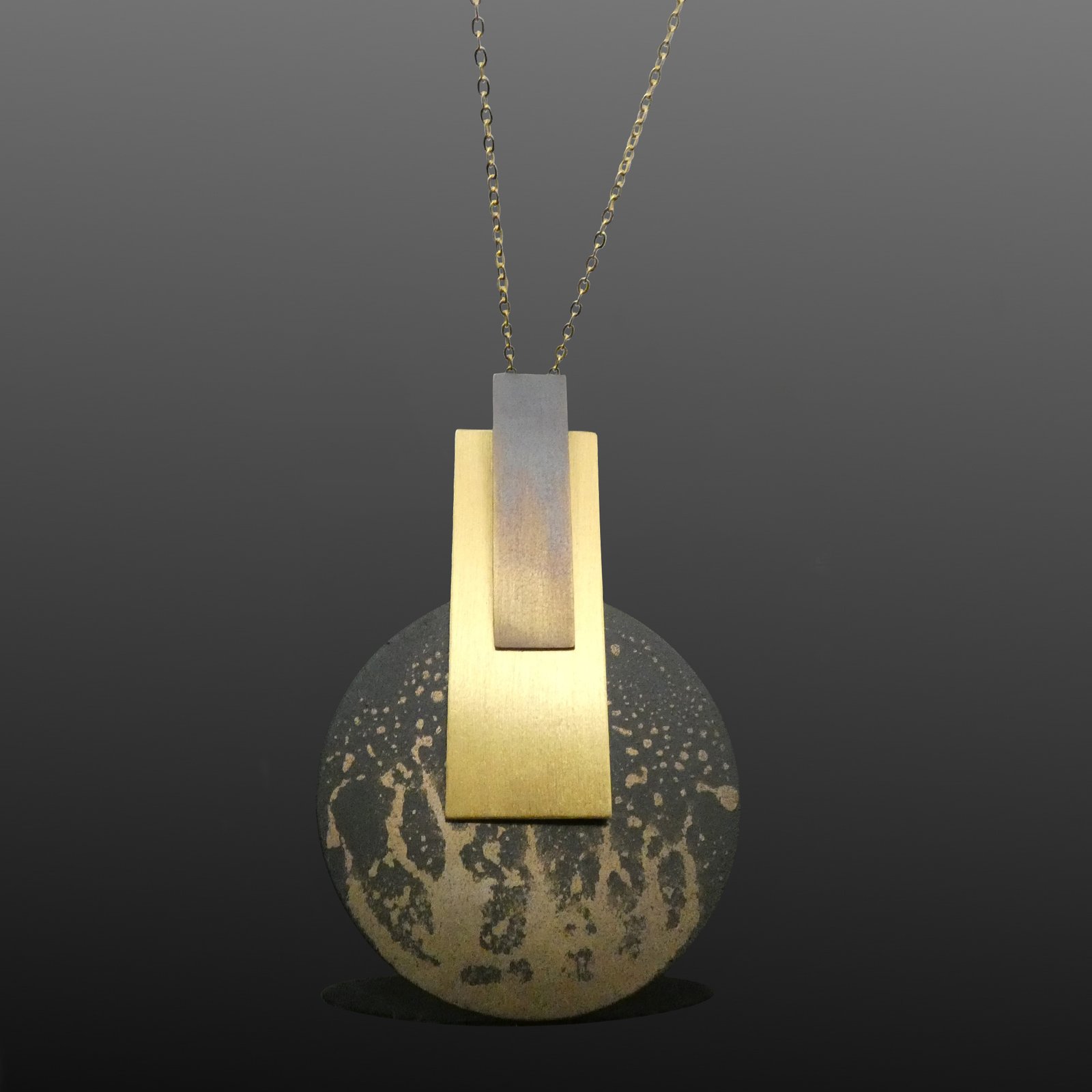 Bold contemporary artisan necklace moon jewellery