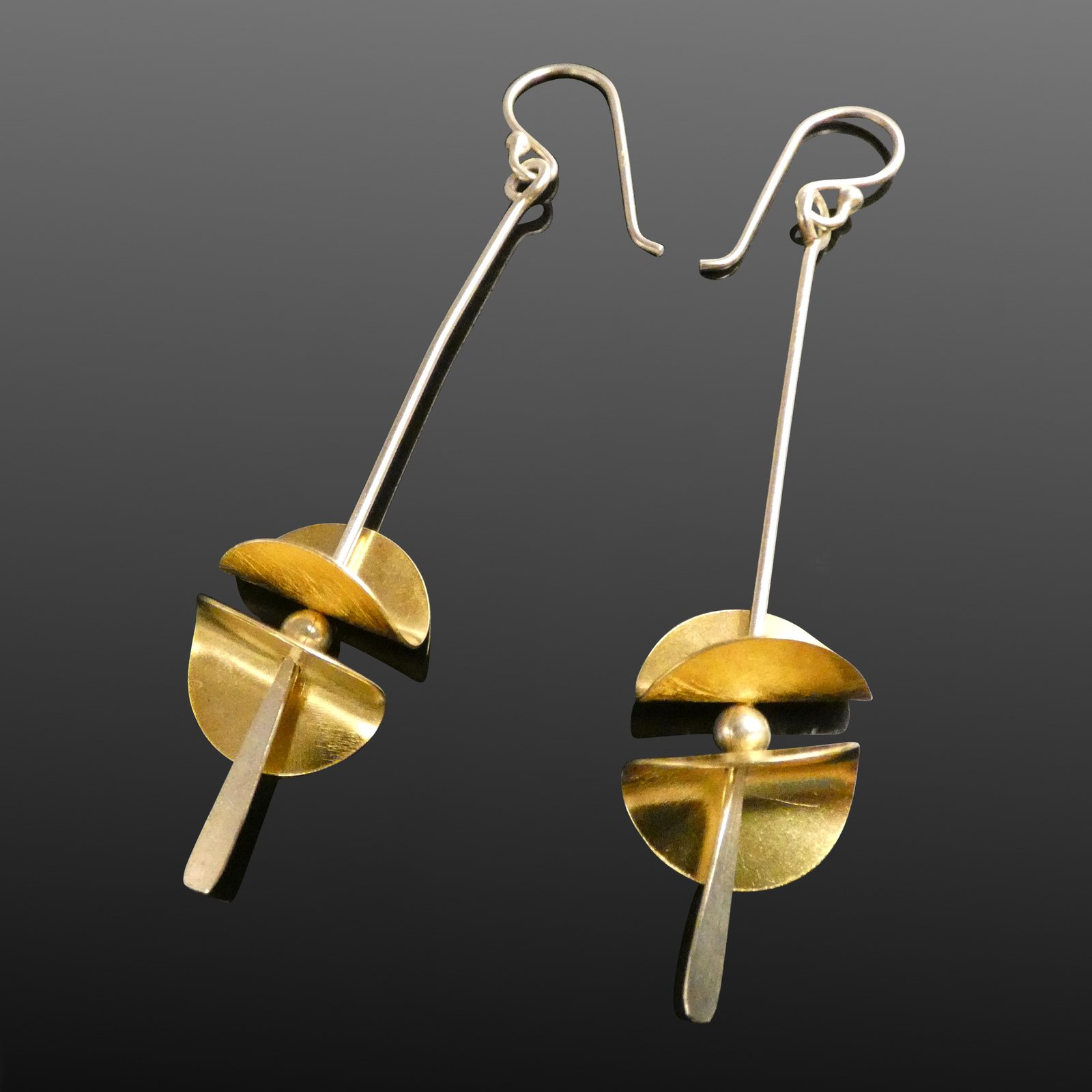Contemporary earrings moon jewellery