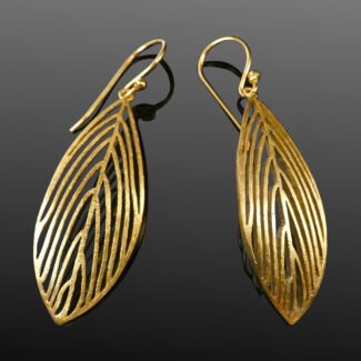 Gold Leaf Textured Earrings