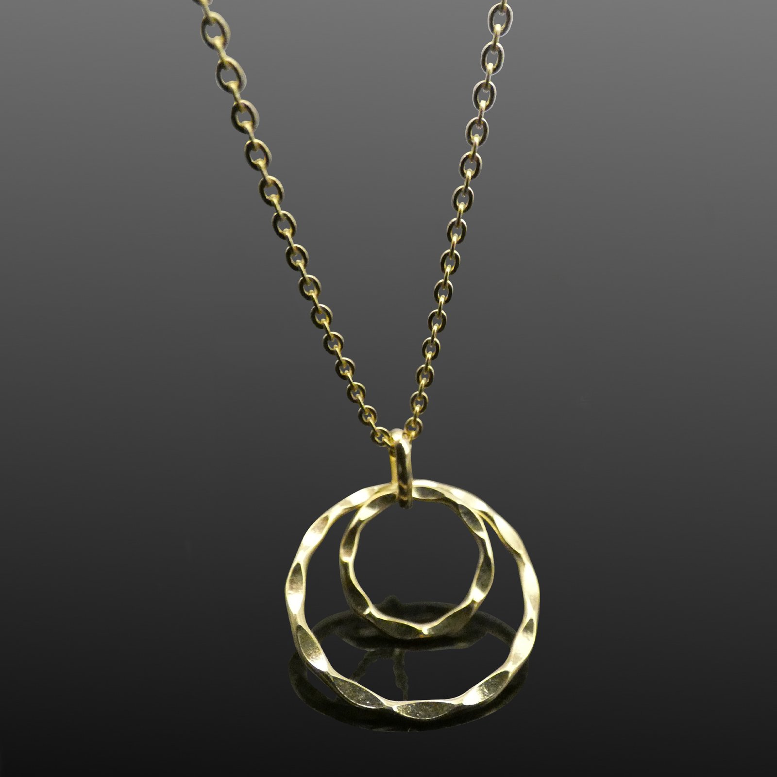 Gold pendant necklace moon jewellery