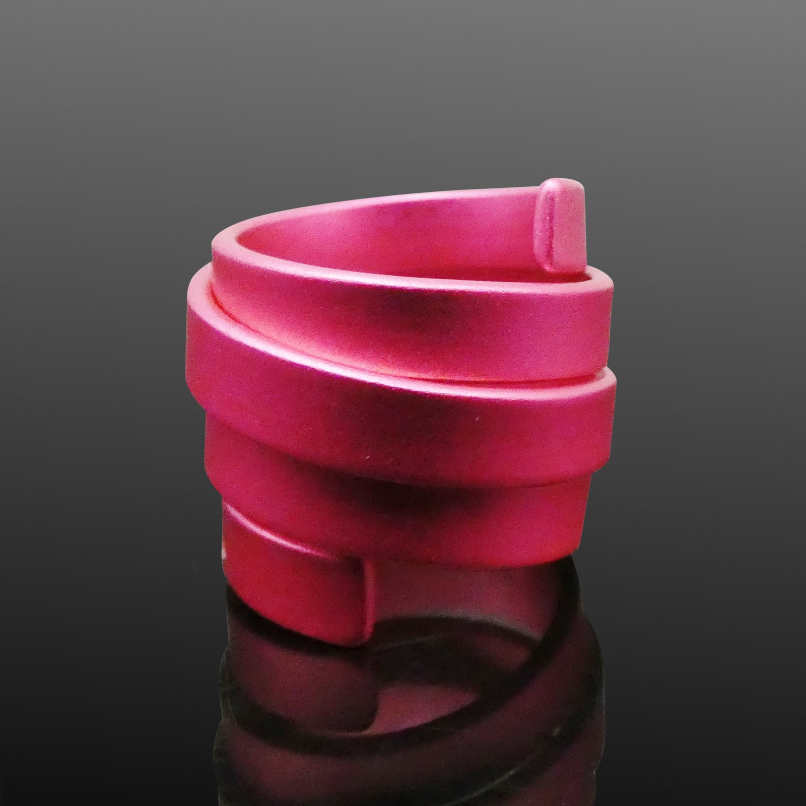 Hot pink statement ring moon jewellery