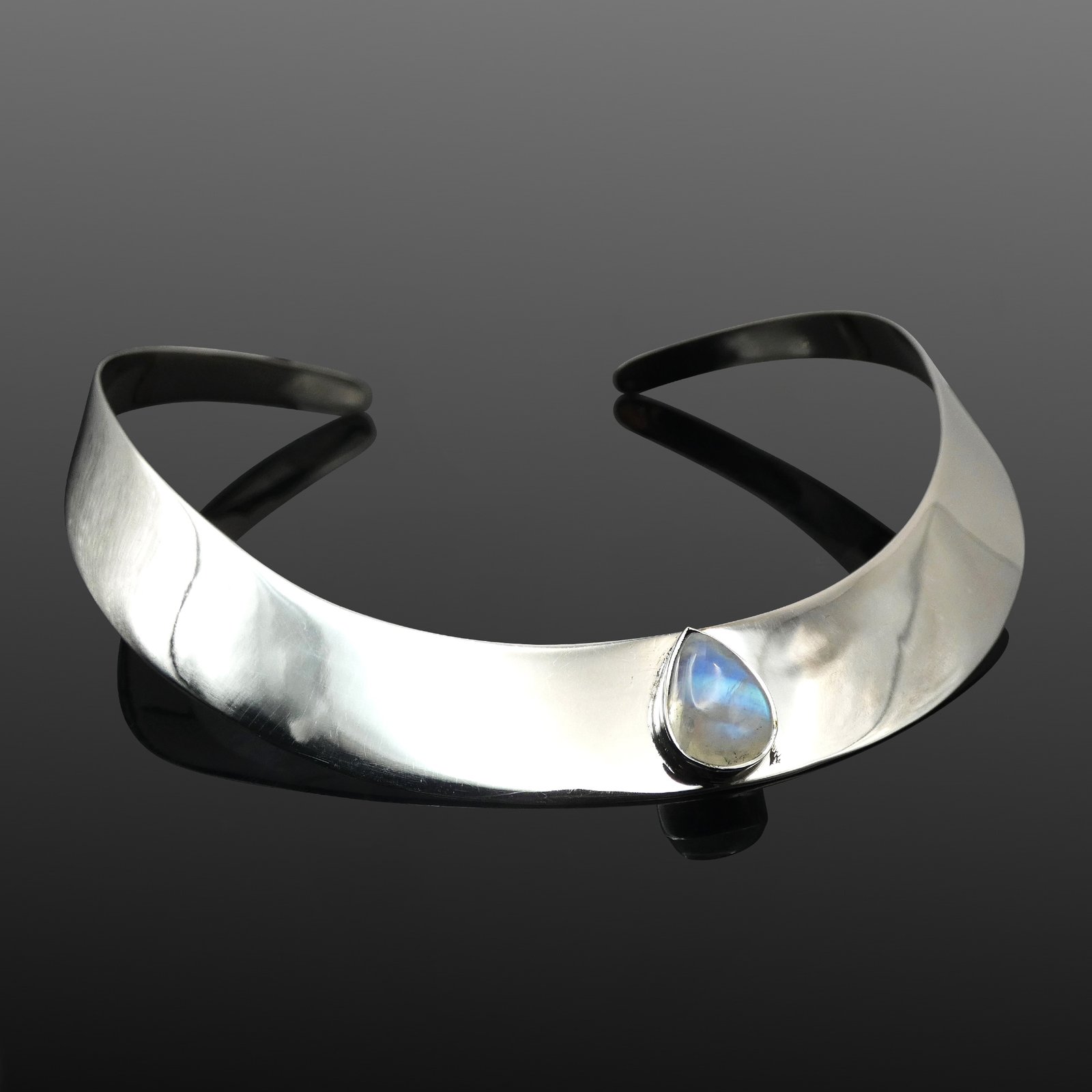 Statement moonstone necklace moon jewellery