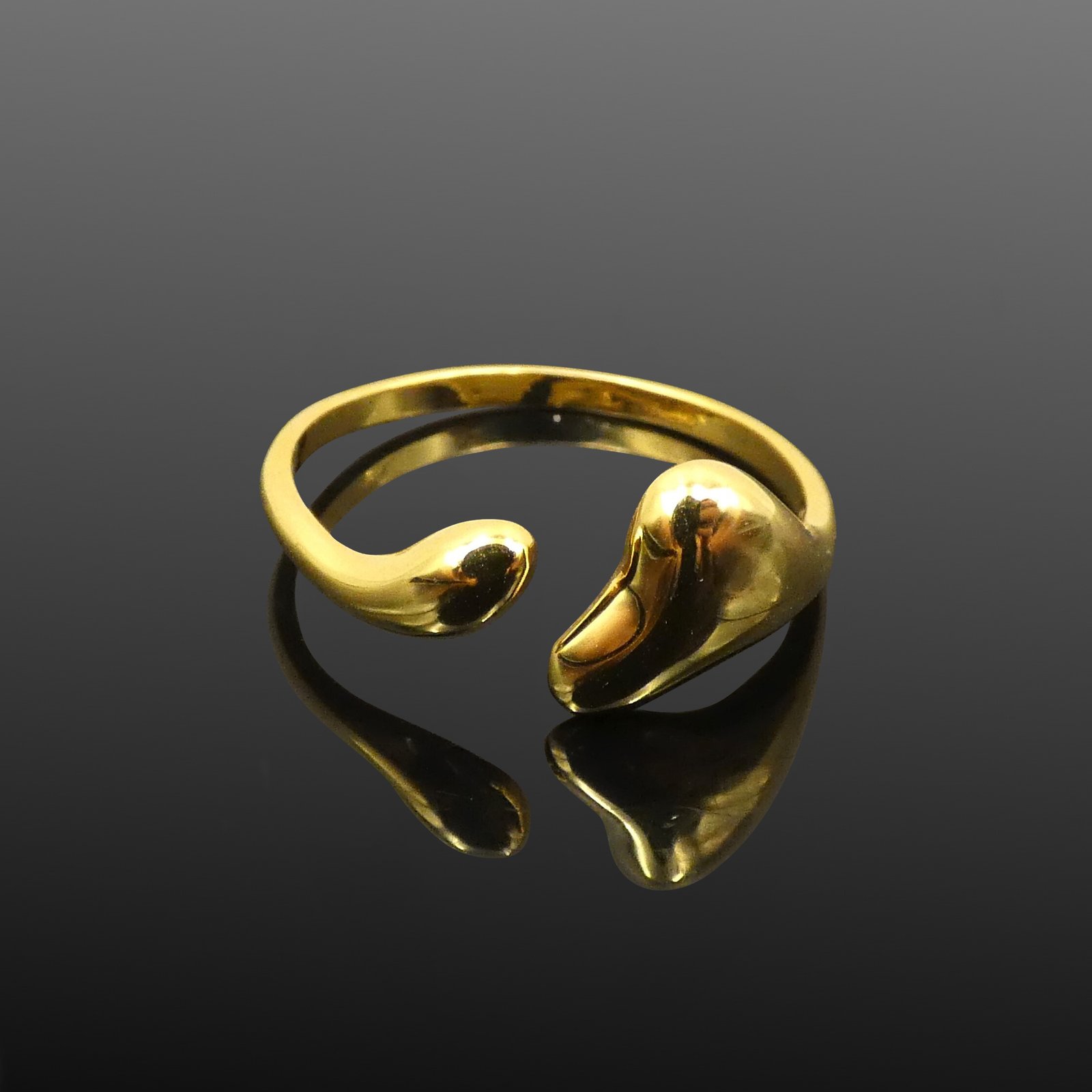 adjustable gold ring moon jewellery
