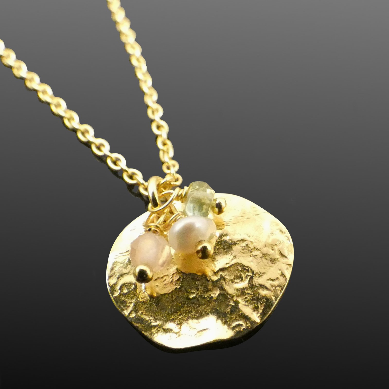 gemstone gold necklace moon jewellery