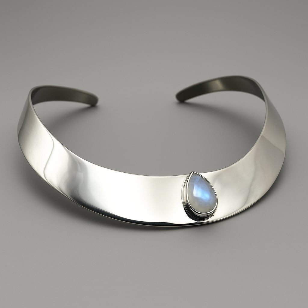 handmade moonstone choker necklace