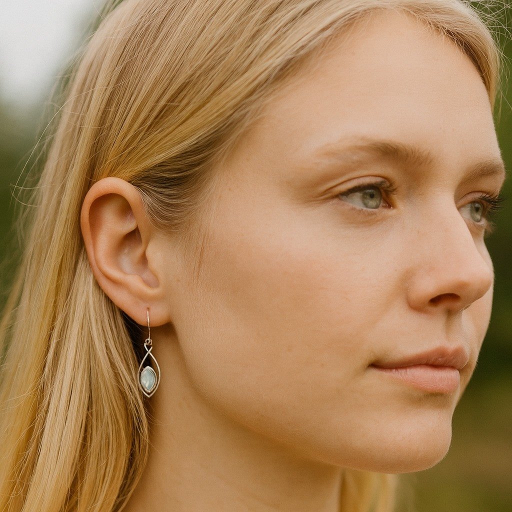 moonstone dangly earrings moon jewellery-min