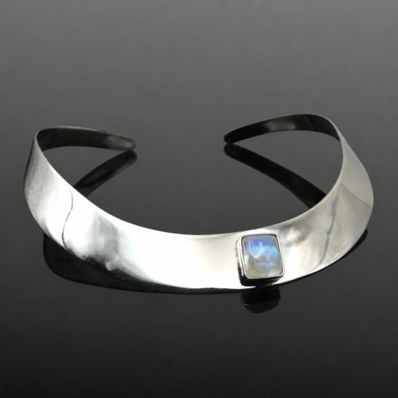 moonstone collar necklace handmade jewellery durham uk moon jewellery