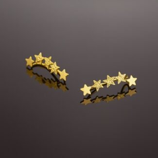 MOJO Gold Textured Star Ear cuff