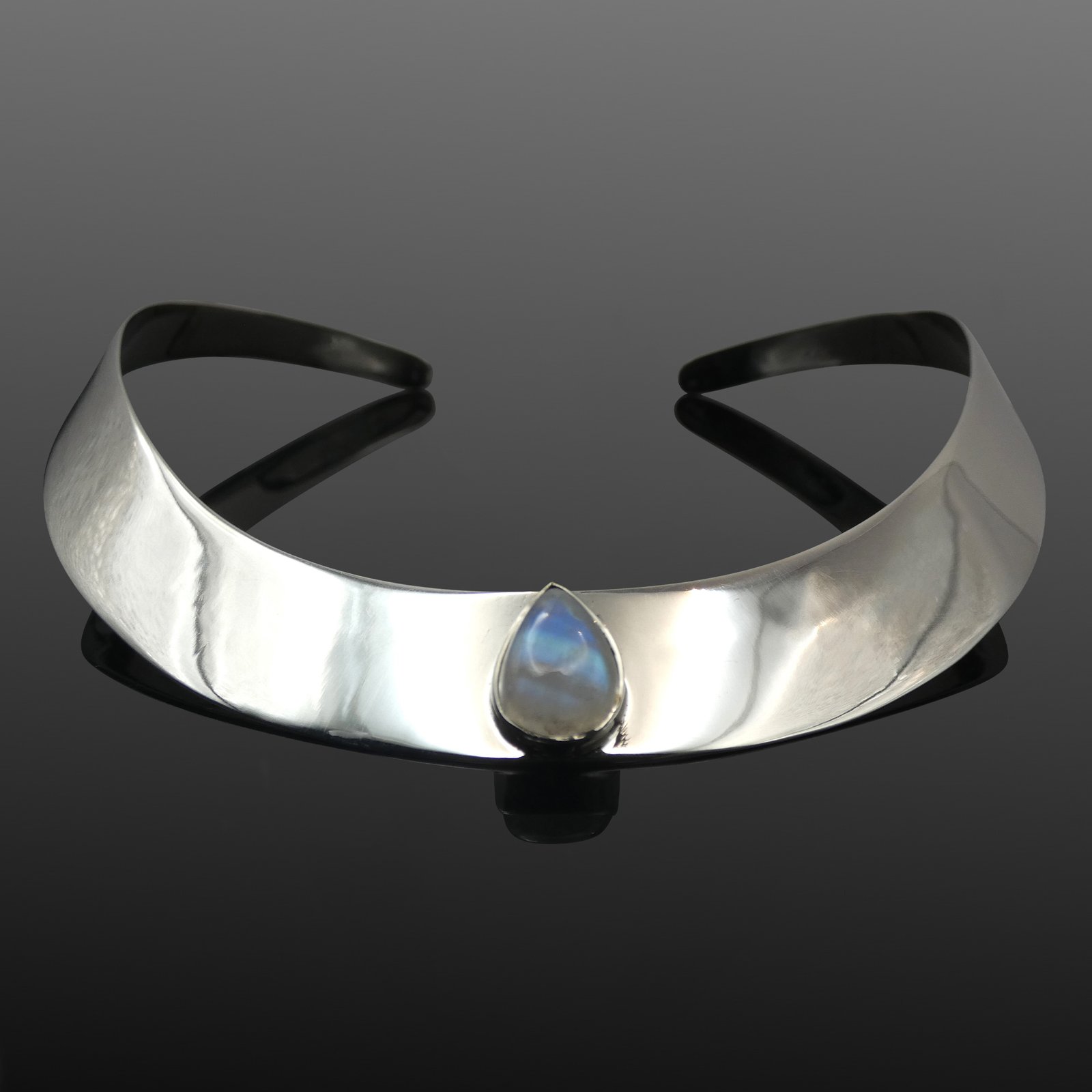 statement moonstone necklace moon jewellery