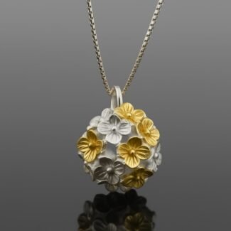 Flower Gold and Silver Necklace
