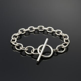 T-Bar Chunky Silver Bracelet