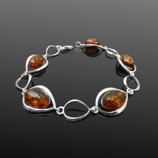 Amber Silver Bracelet