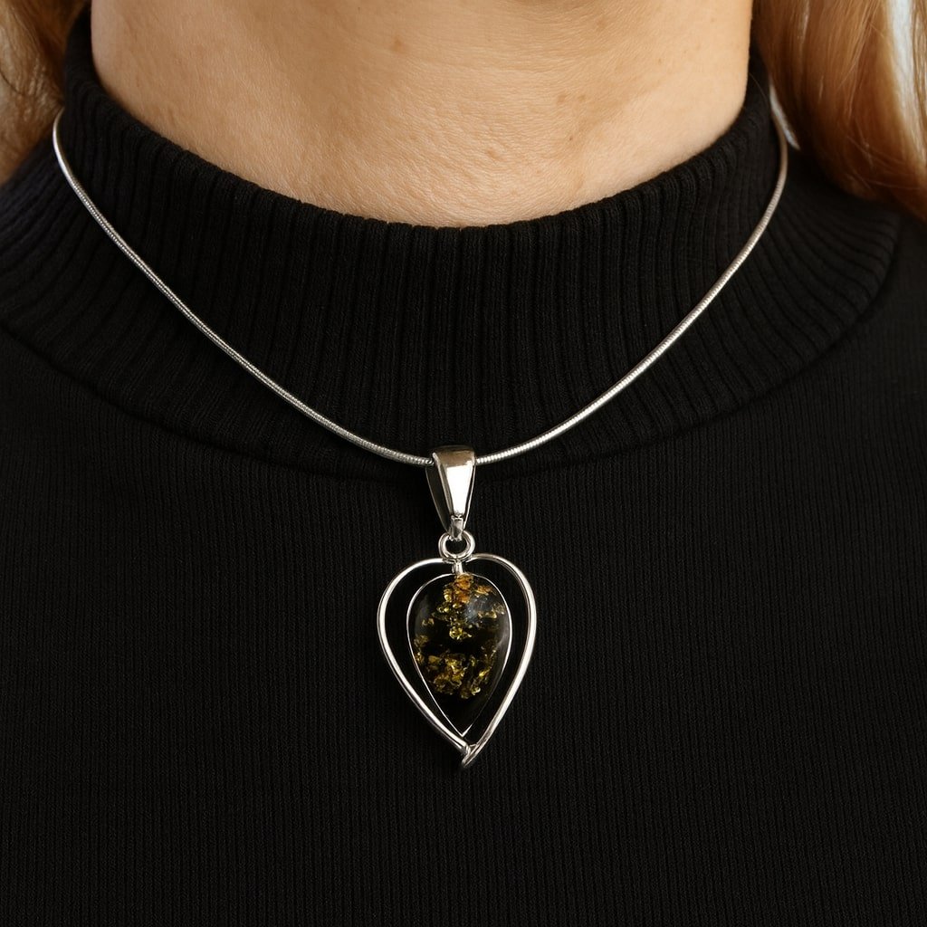 green amber necklace uk