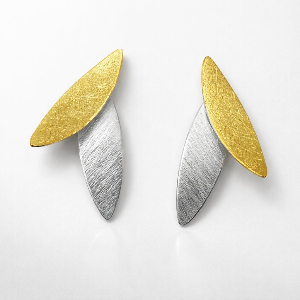 petal silver stud earrings uk