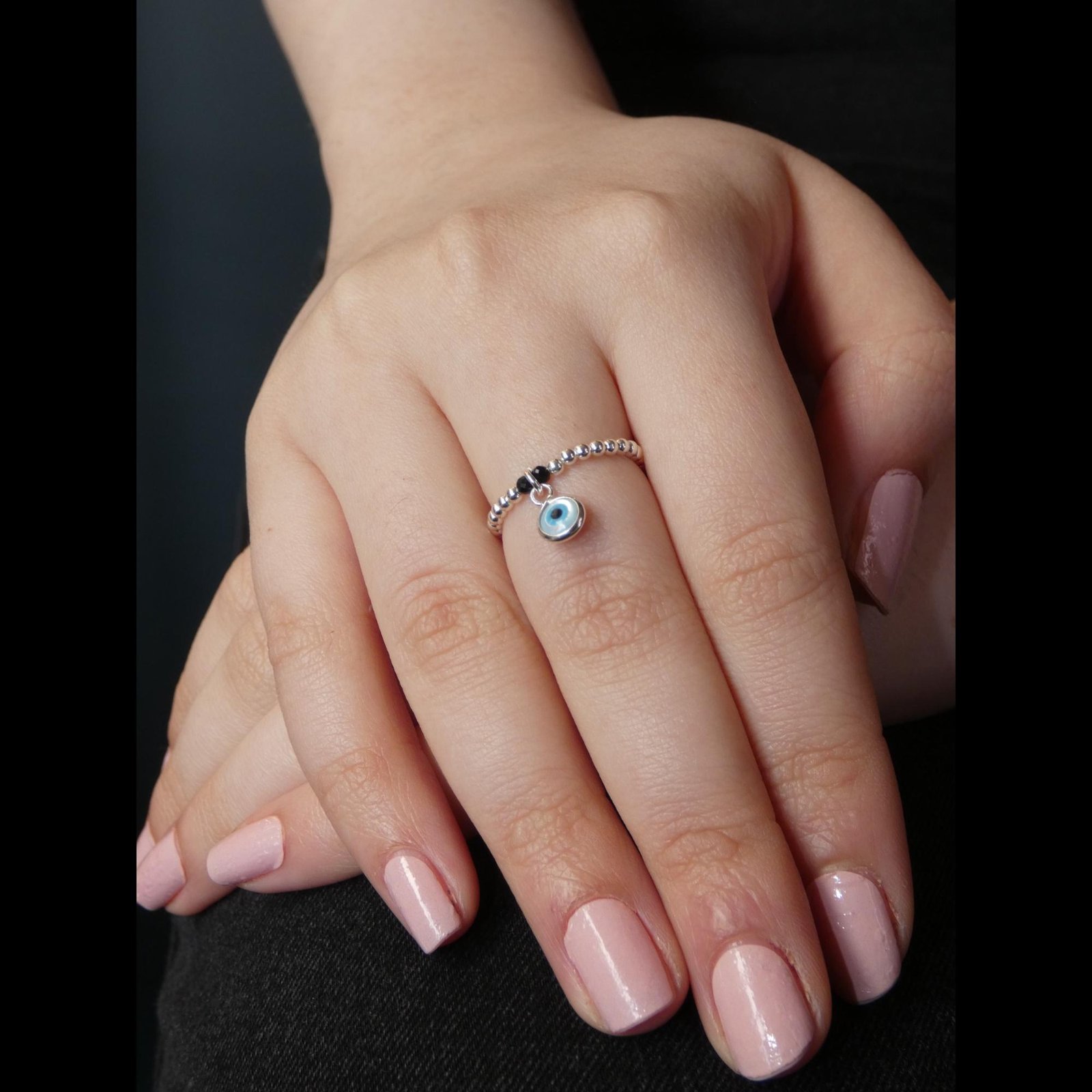 evil eye silver ring