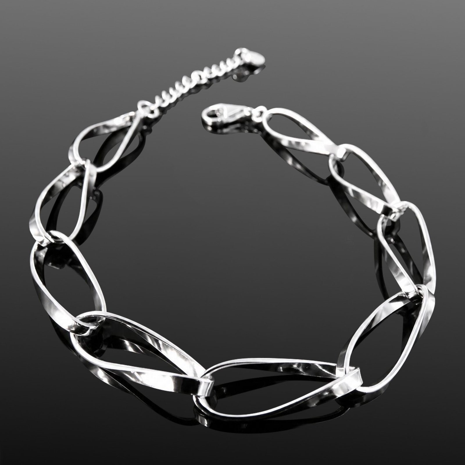 chunky silver chain bracelet