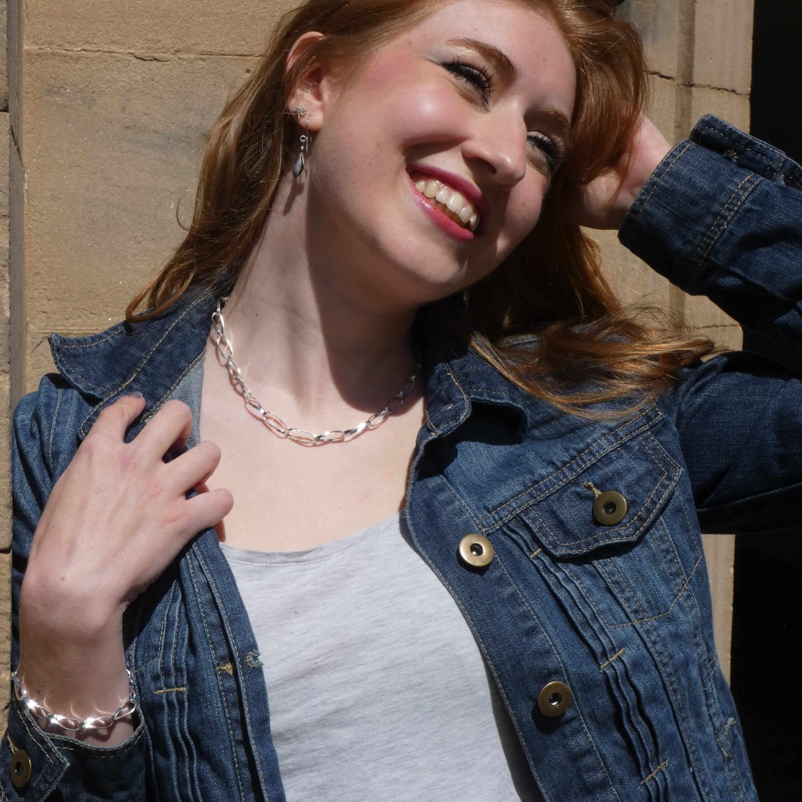 chunky silver chain necklace uk