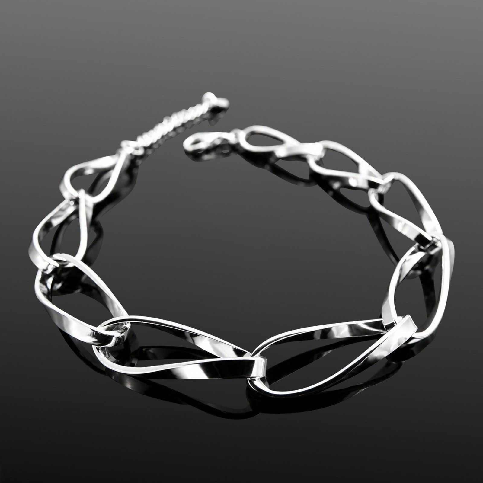 swirl silver bracelet