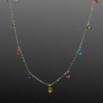 Crystal charm necklace sterling silver Mojo collection Durham