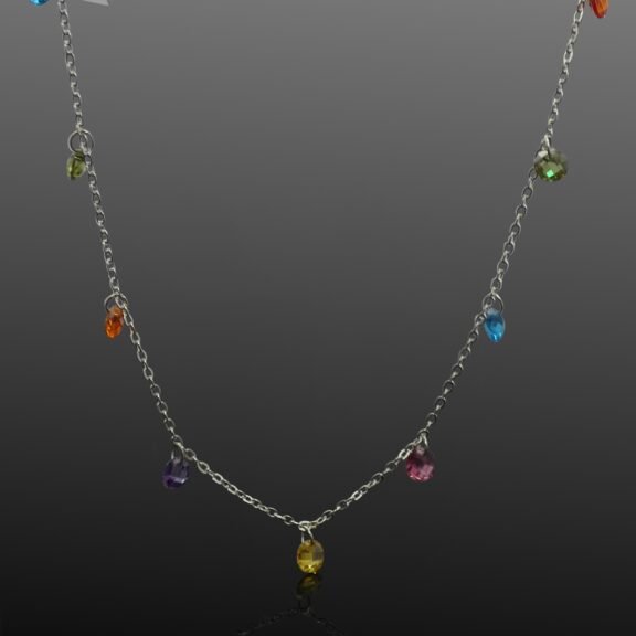 Crystal charm necklace sterling silver Mojo collection Durham