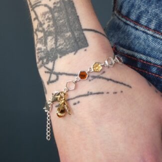 honeycomb amber bracelet amber jewellery uk handmade jewellery durham moon jewellery