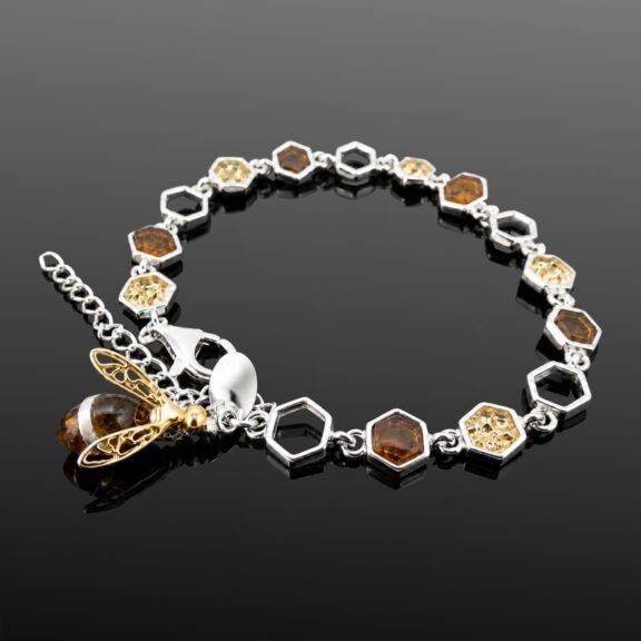 honeycomb amber bracelet amber jewellery uk handmade jewellery durham moon jewellery