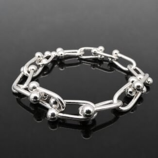 Peppercorn bracelet chunky sterling silver 925 mirrored finish substantial handmade