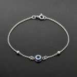 Evil eye bracelet sterling silver Mojo collection Durham inspired