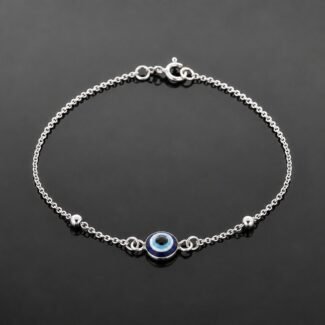 Evil eye bracelet sterling silver Mojo collection Durham inspired