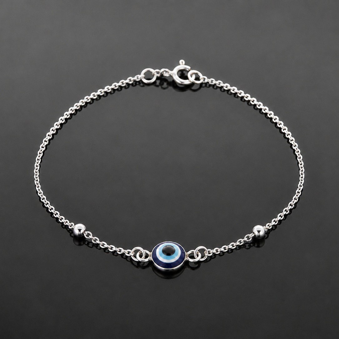Evil eye bracelet sterling silver Mojo collection Durham inspired