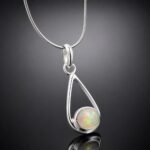 Ethiopian opal pendant necklace sterling silver 925